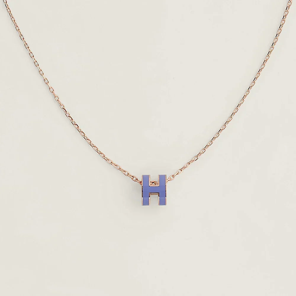 18K Mini Pop Hermes Purple Necklace
