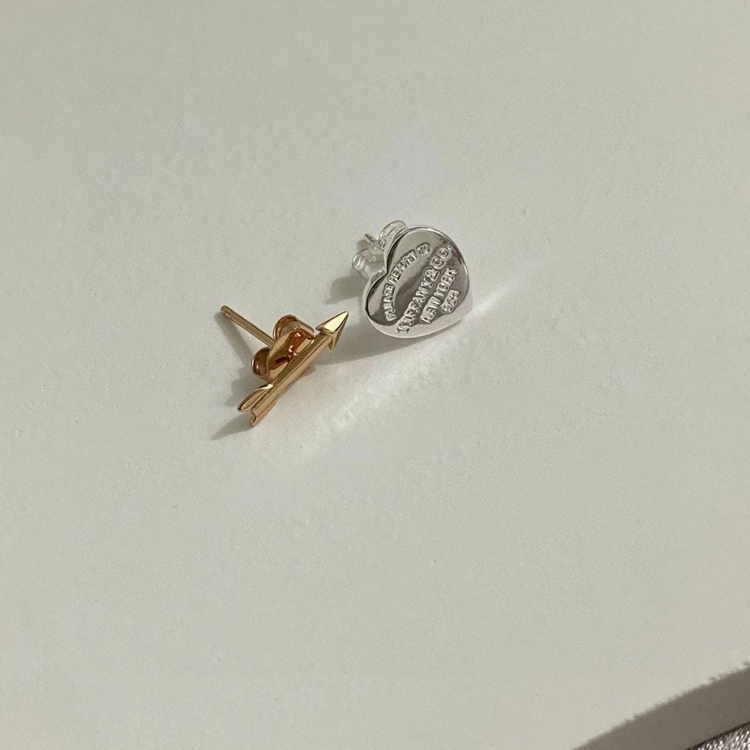 18K Return to Tiffany Lovestruck Heart Tag & Arrow Earrings